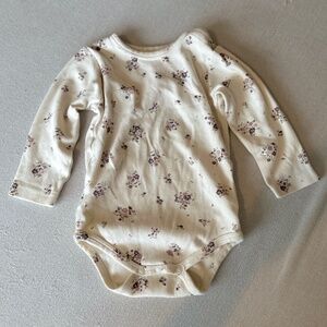 Jamie Kay organic cotton, long sleeve bodysuit - Lauren Floral